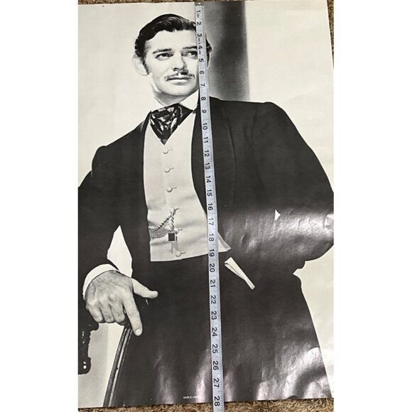 Clark Gable "Gone With The Wind" Movie Character B&W Wall Poster Size 20"x 28" - Picture 8 of 10